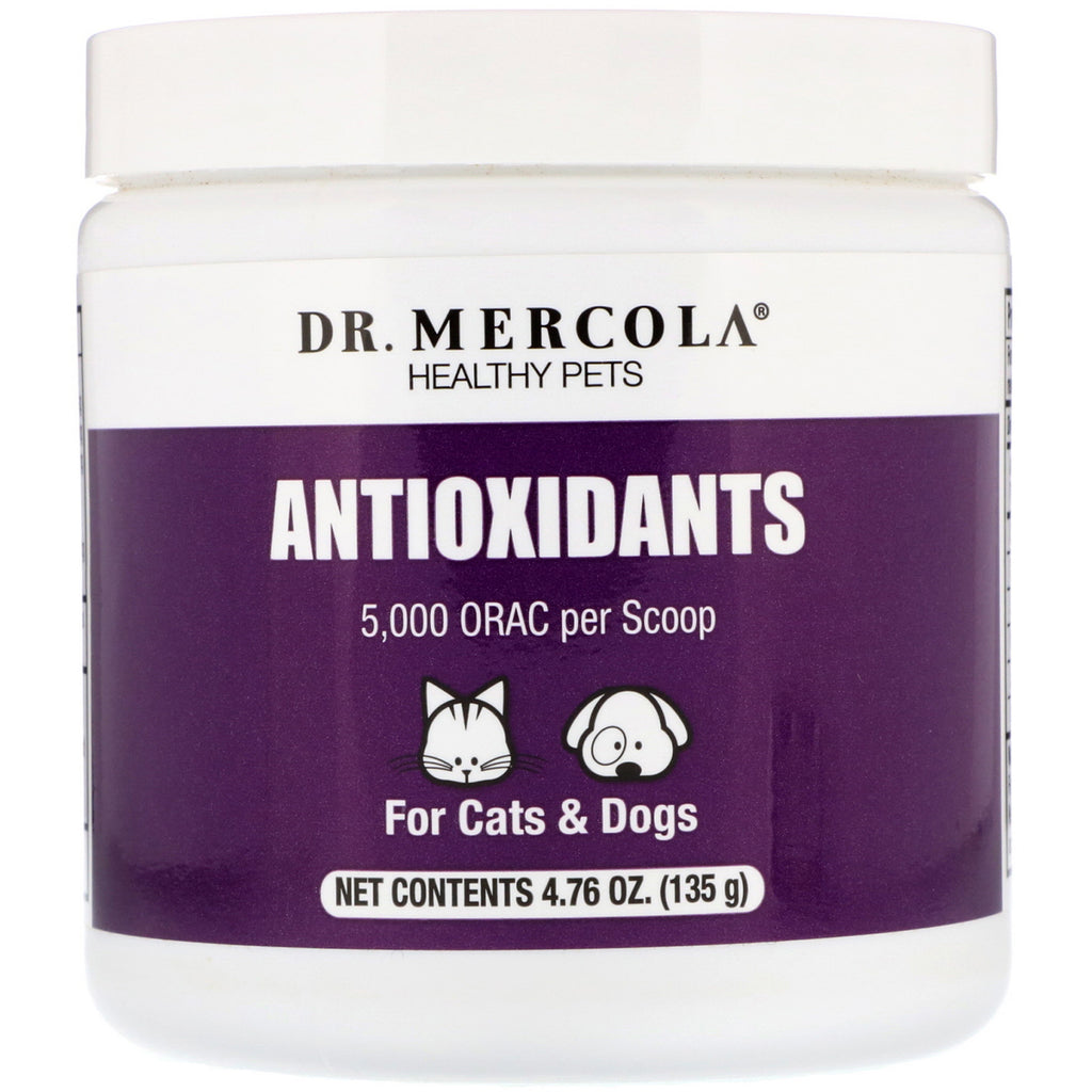 Dr. Mercola, Antioxidantes, Para perros y gatos, 4,76 oz (135 g)