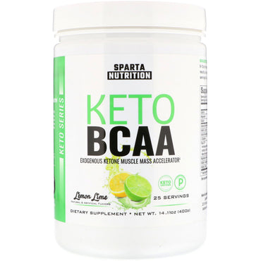 Sparta Nutrition, Keto BCAA، الليمون الحامض، 14.11 أونصة (400 جم)