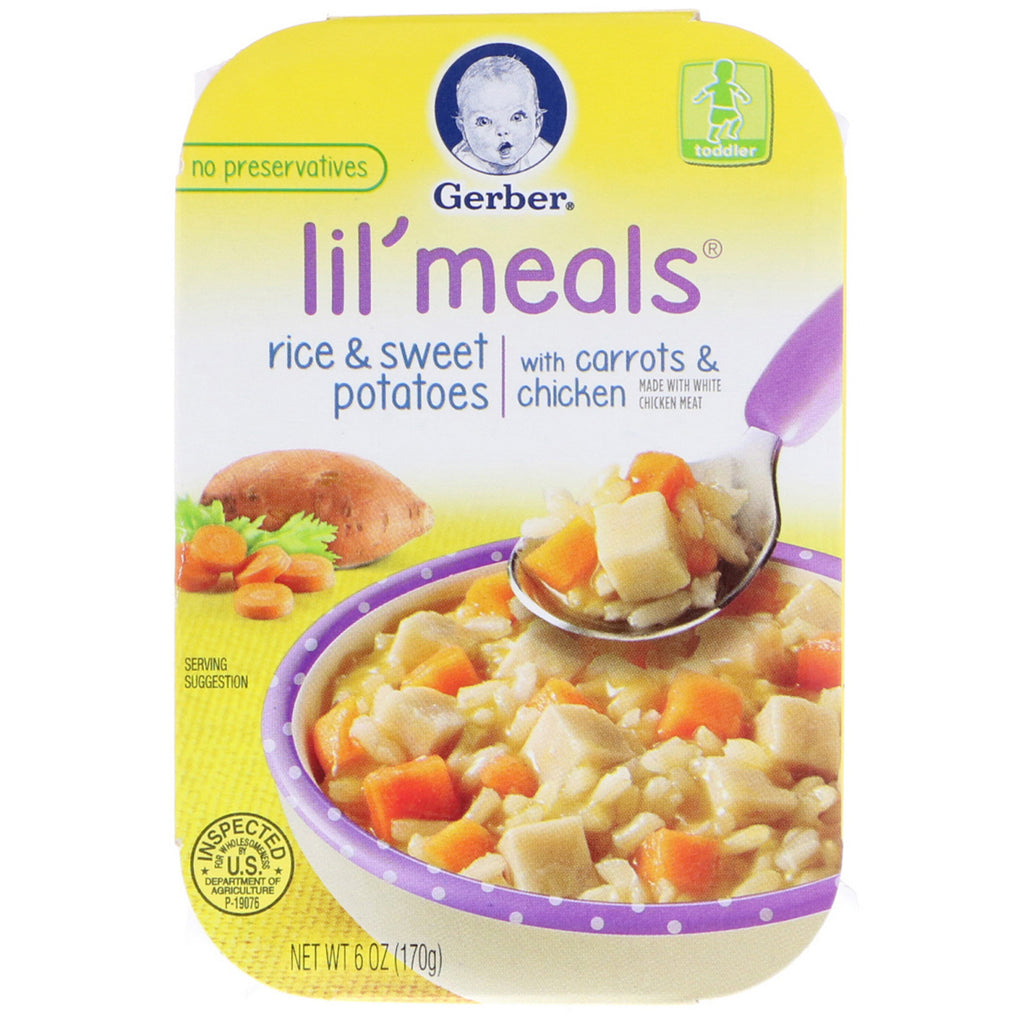 Gerber Lil' Meals Rice & Sweet Potatoes With Carrots & Chicken Toddler 6 oz (170 g)