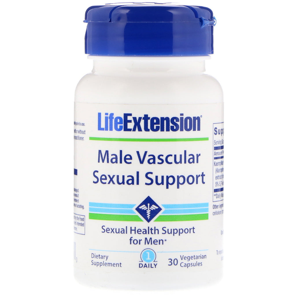 Livsforlængelse, mandlig vaskulær seksuel støtte, 30 vegetariske kapsler
