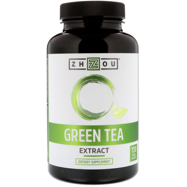 Zhou 栄養、緑茶エキス、植物性カプセル 120 粒