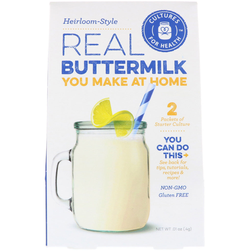 Cultures for Health, Real Buttermilk, Heirloom-Style, 2 Packets, .01 oz (0.4 g)