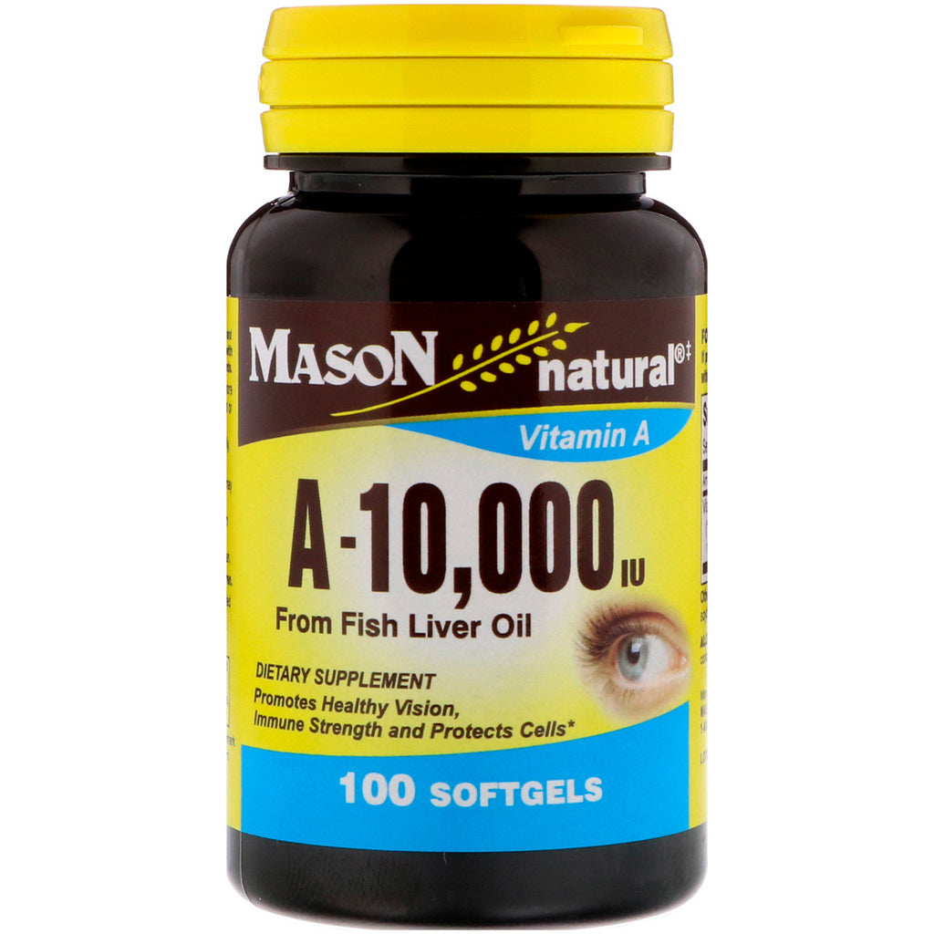 Mason Natural, 10 000 UI, 100 cápsulas blandas