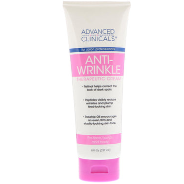 Advanced Clinicals, Anti-Wrinkle Therapeutic Cream, 8 fl oz (237 ml)
