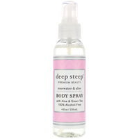 Deep Steep, spray corporal, agua de rosas y aloe, 4 fl oz (118 ml)