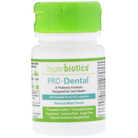 Hyperbiotics, PRO-Dental, sabor natural a menta, 7 tabletas masticables