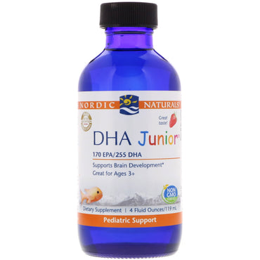 Nordic Naturals, DHA Junior, Great for Ages 3+, Strawberry, 4 fl oz (119 ml)