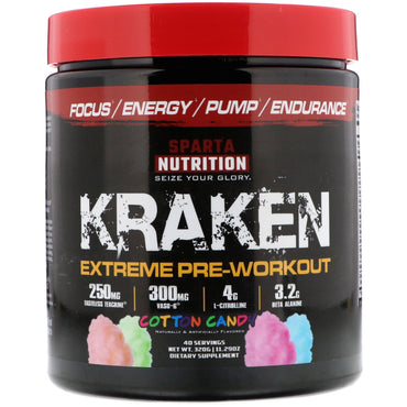 Sparta Nutrition, Kraken Pre-Workout, Zuckerwatte, 11,29 oz (320 g)