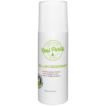 Real Purity, Roll-On Deodorant, 3 fl oz (89 ml)