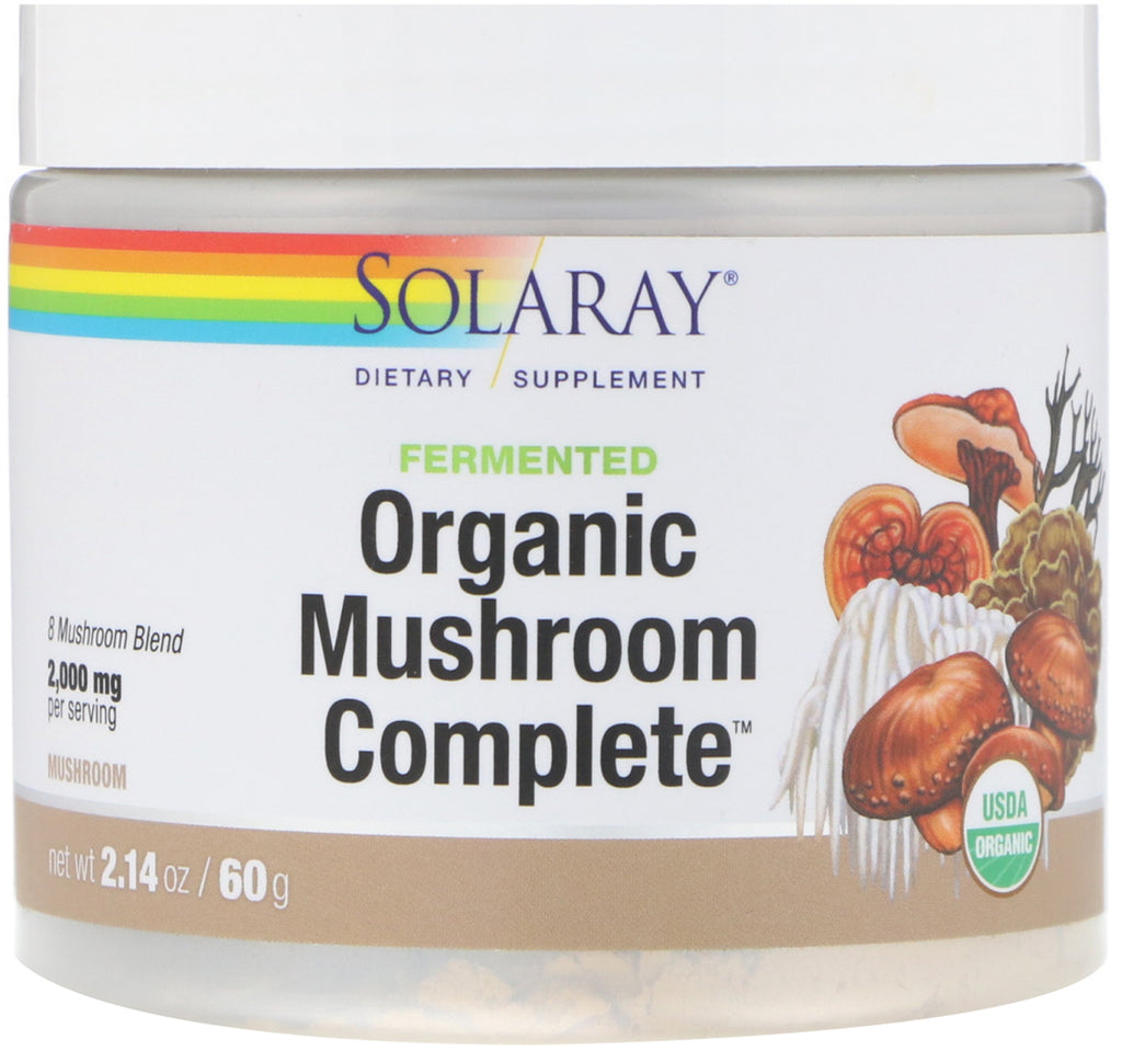 Solaray, Cogumelo Fermentado Completo, 60 g (2,14 onças)