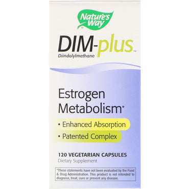 Nature's Way, DIM-plus, østrogenmetabolisme, 120 vegetariske kapsler
