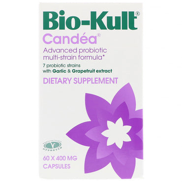 Bio-Kult, Candea, Fórmula Probiótica Multi-Estirpe Avançada, 400 mg, 60 Cápsulas
