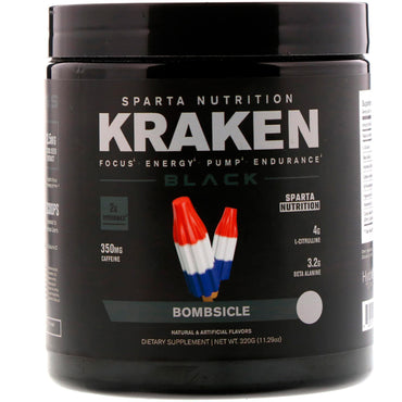 Sparta Nutrition, Kraken Black, Bombsicle, 11.29 אונקיות (320 גרם)