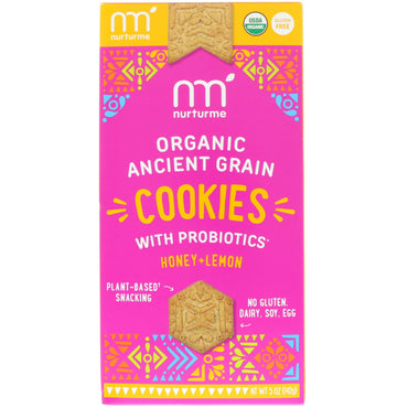 NurturMe Ancient Grain Cookies Med Probiotika Honning + Sitron 5 oz (142 g)