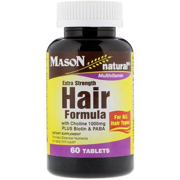 Mason Natural Extra Strength Hair Formula 60 Tablets