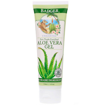 Badger Company, Gel d'Aloe Vera, non parfumé, 4 fl oz (118 ml)