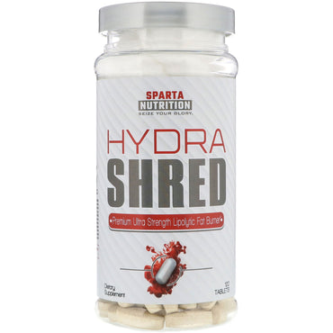 Sparta voeding, hydra shred, premium ultrasterke lipolytische vetverbrander, 120 tabletten