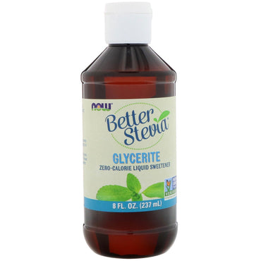Now Foods, Better Stevia Liquid Sweetener, Glycerit, 8 fl oz (237 ml)