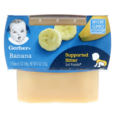 Gerber 1st Foods Banaan 2 verpakkingen van 56 g elk