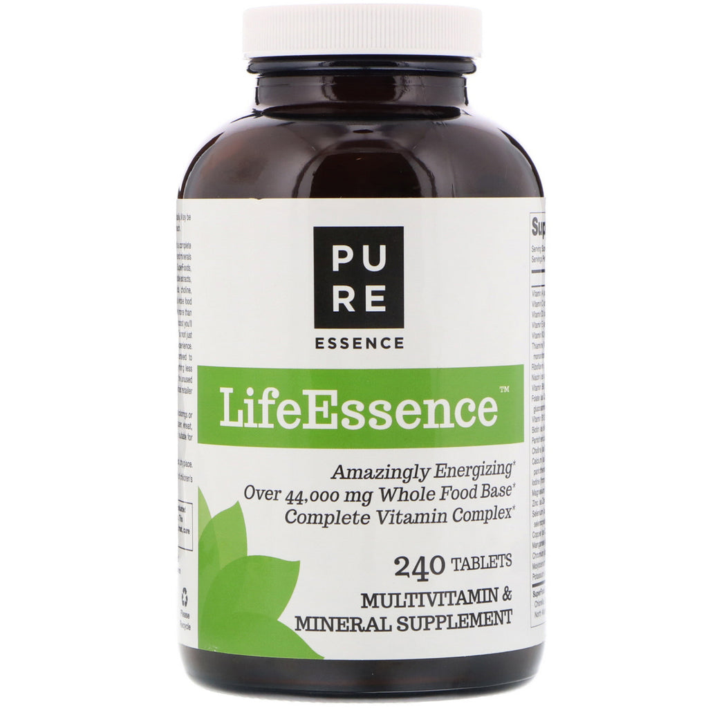 Pure Essence, LifeEssence, multivitamines et minéraux, 240 comprimés