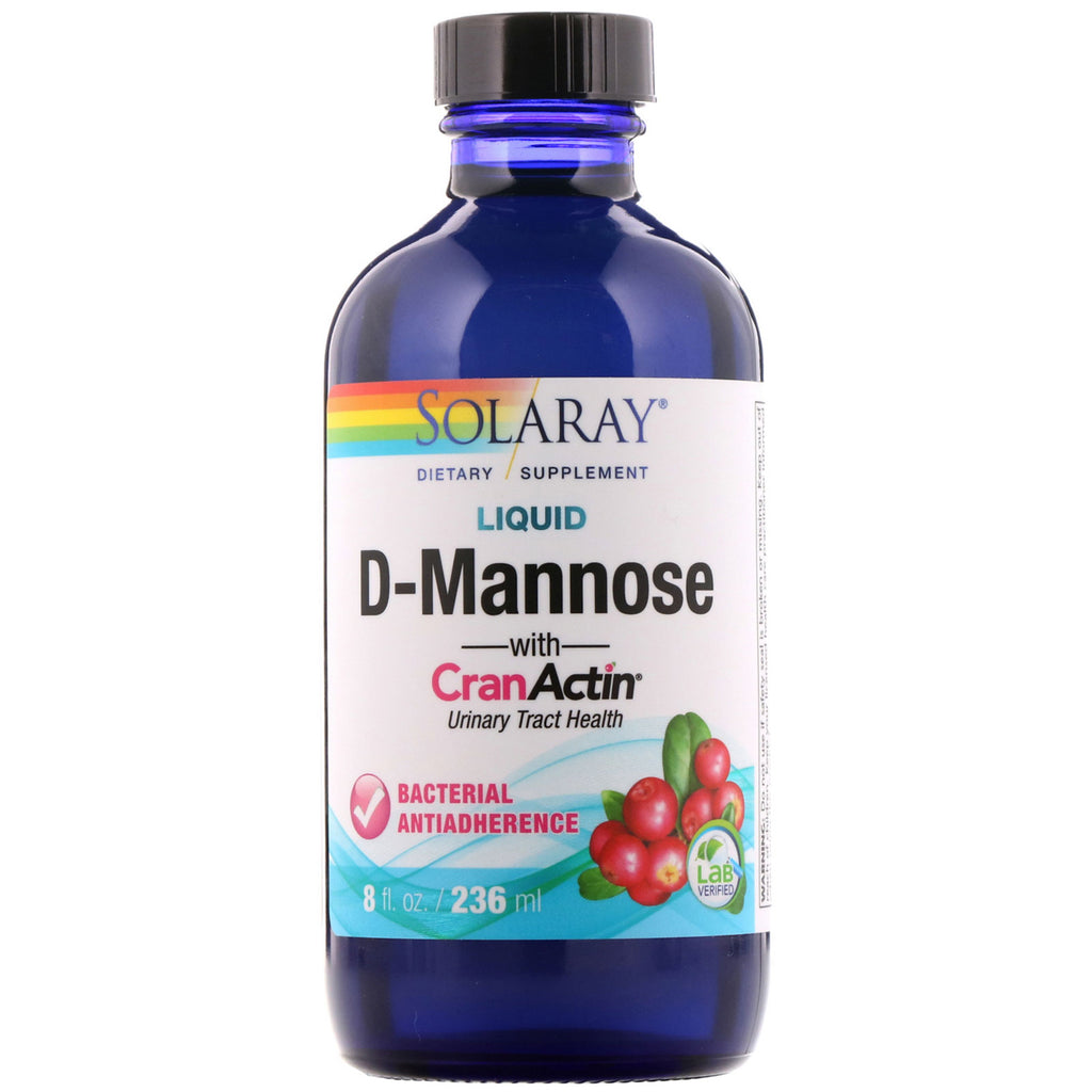 Solaray, D-Mannose נוזלי עם CranActin, 8 fl oz (236 מ"ל)