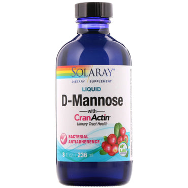 Solaray, vloeibare D-mannose met cranactine, 8 fl oz (236 ml)
