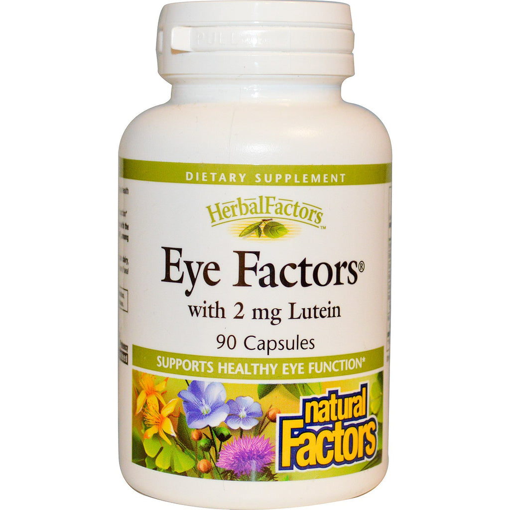 Natural Factors, Eye Factors مع 2 ملجم لوتين، 90 كبسولة