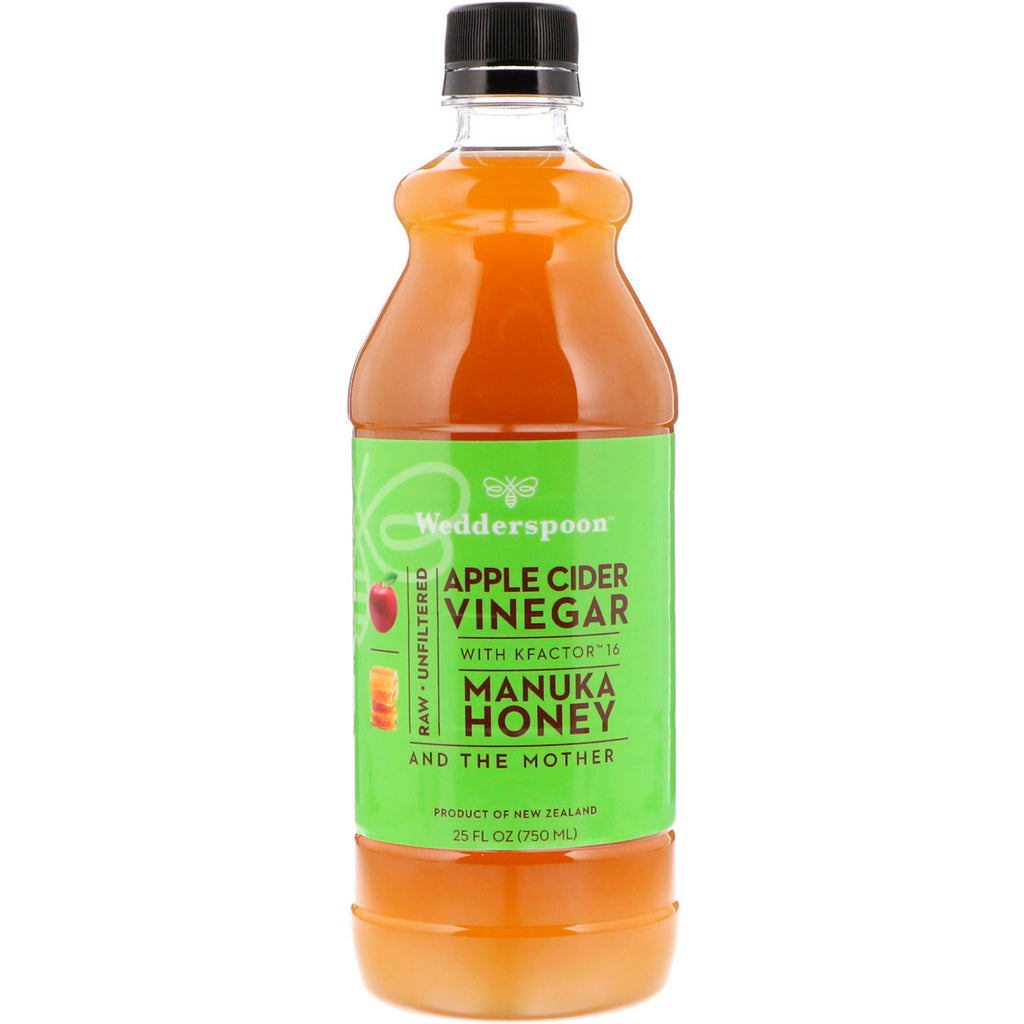 Wedderspoon, Apple Cider Vinegar with KFactor 16, Manuka Honey, 25 fl oz (750 ml)