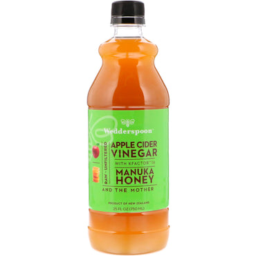 Wedderspoon, Apple Cider Vinegar with KFactor 16, Manuka Honey, 25 fl oz (750 ml)