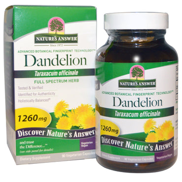 Nature's Answer, Dandelion, 1260 mg, 90 Vegetarian Capsules
