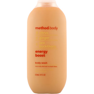 Metode, Body, Body Wash, Energy Boost, 18 fl oz (532 ml)