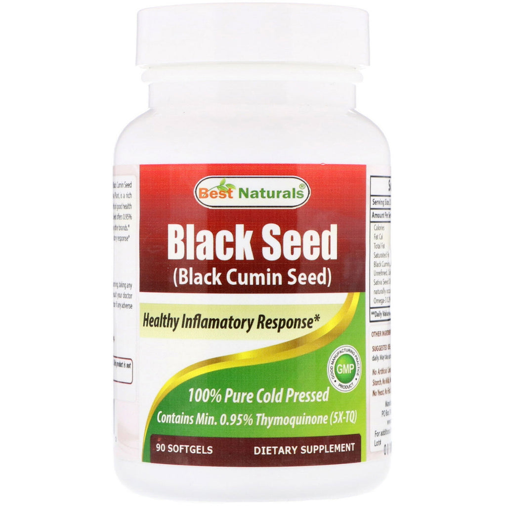 Best naturals, semilla negra, 90 cápsulas blandas