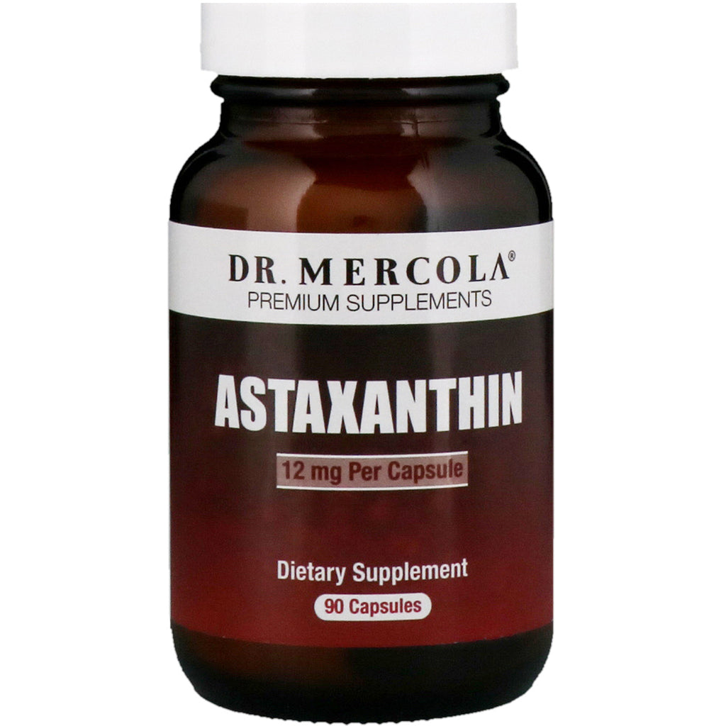 Dr Mercola, Astaxanthin, 12 mg, 90 kapslar
