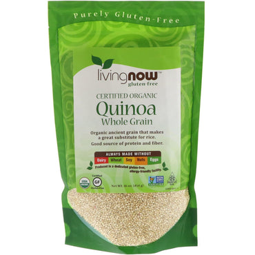 Now Foods, Quinua certificada, grano integral, 16 oz (454 g)