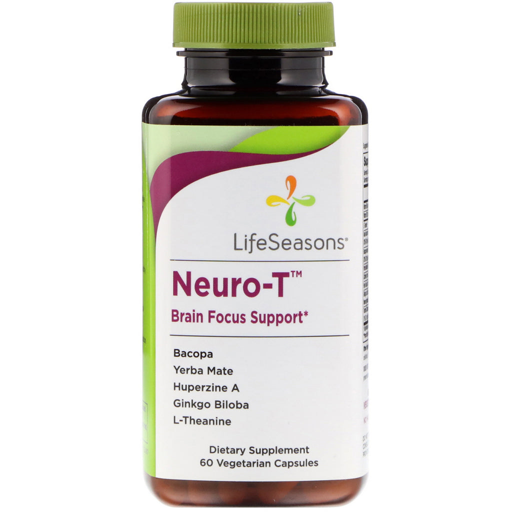 LifeSeasons, Neuro-T, apoyo para la concentración cerebral, 60 cápsulas vegetarianas