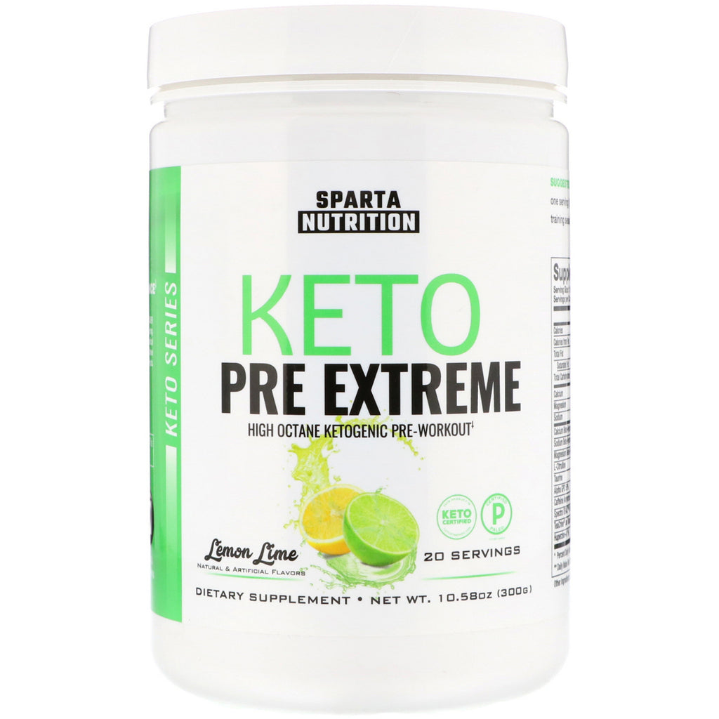 Sparta Nutrition, Keto Pre Extreme, Cytryna Limonka, 10,58 uncji (300 g)