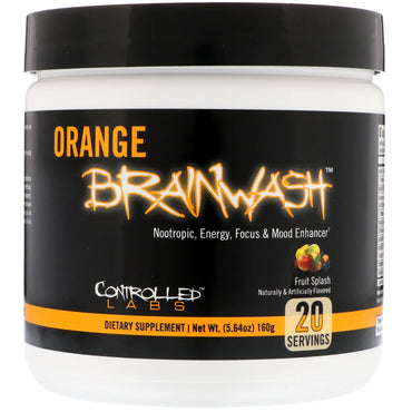 Controlled Labs, Lavado de cerebro con naranja, toque de frutas, 5,64 oz (160 g)