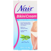 Nair, depilatore, crema bikini, formula sensibile, con tè verde, 48 g (1,7 once)