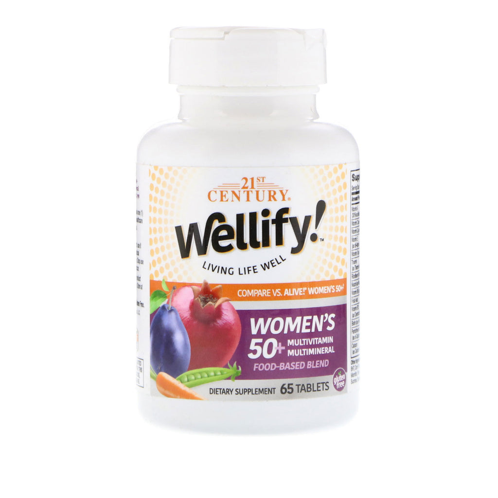 המאה ה-21, מולטימינרל מולטי ויטמין Wellify נשים 50+, 65 טבליות