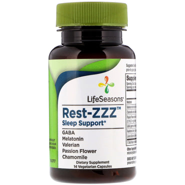 LifeSeasons, Apoyo para dormir Rest-ZZZ, 14 cápsulas vegetarianas