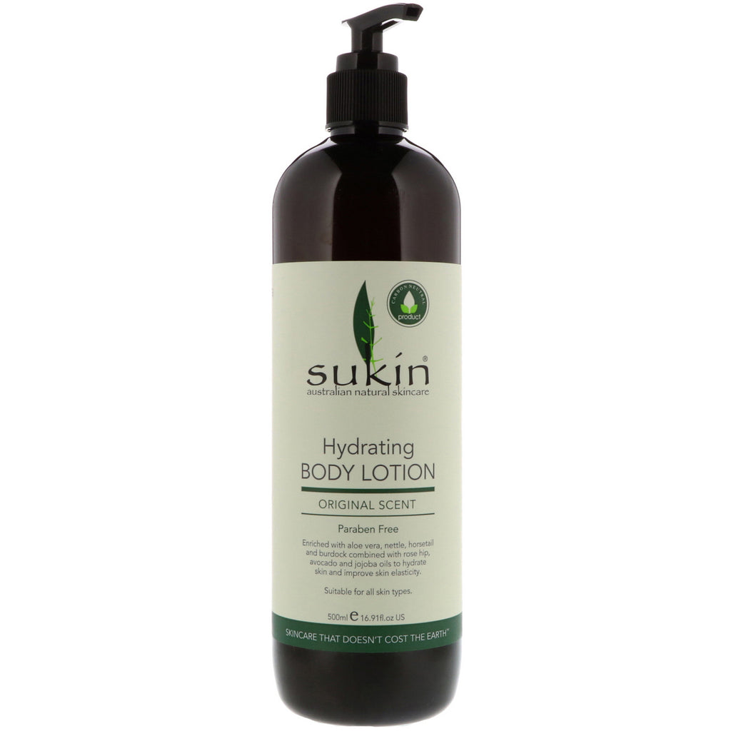 Sukin, hydraterende bodylotion, originele geur, 16,9 fl oz (500 ml)