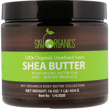Sky s, Shea Butter, 100%  Unrefined Ivory, 16 fl oz (454 g)