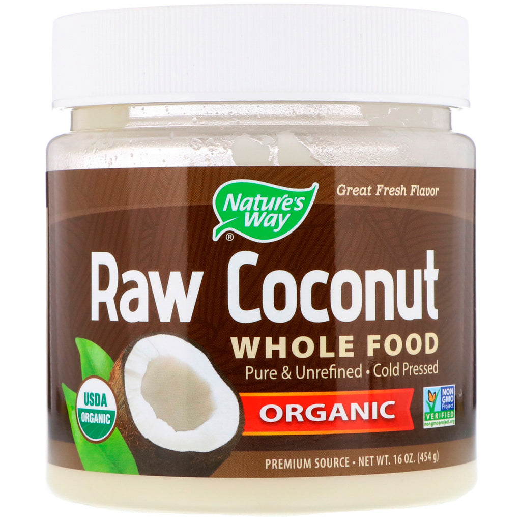 Nature's Way, hrană integrală din nucă de cocos crudă, 16 oz (454 g)