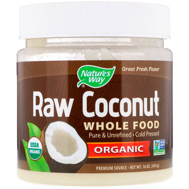 Nature's Way, rå kokosnød fuldfoder, 16 oz (454 g)