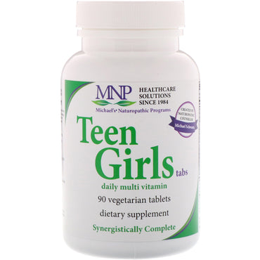 Michael's Naturopathic, Teen Girls Tabs, multivitamina diaria, 90 tabletas vegetarianas