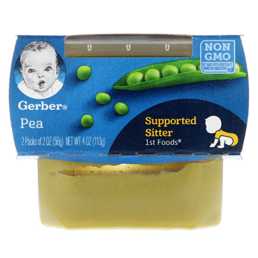 Gerber 1st Foods Pea 2 חבילה 2 oz (56 גרם) כל אחד