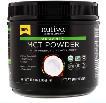 Nutiva, Poudre MCT, 10,6 oz (300 g)