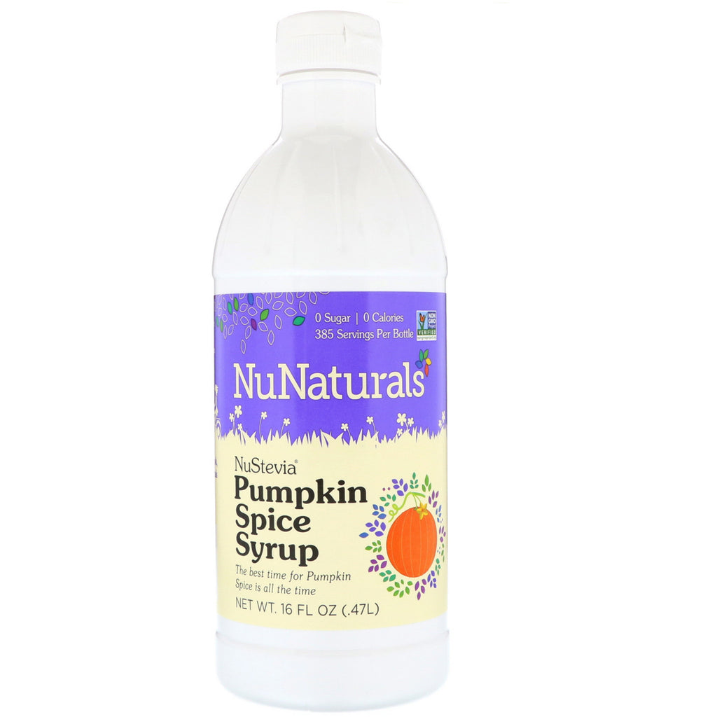NuNaturals, NuStevia, Pumpkin Spice Syrup, 16 fl oz (.47 l)