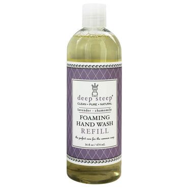 Deep Steep, Foaming Hand Wash, Refill, Lavender - Chamomile, 16 fl oz (474 ml)
