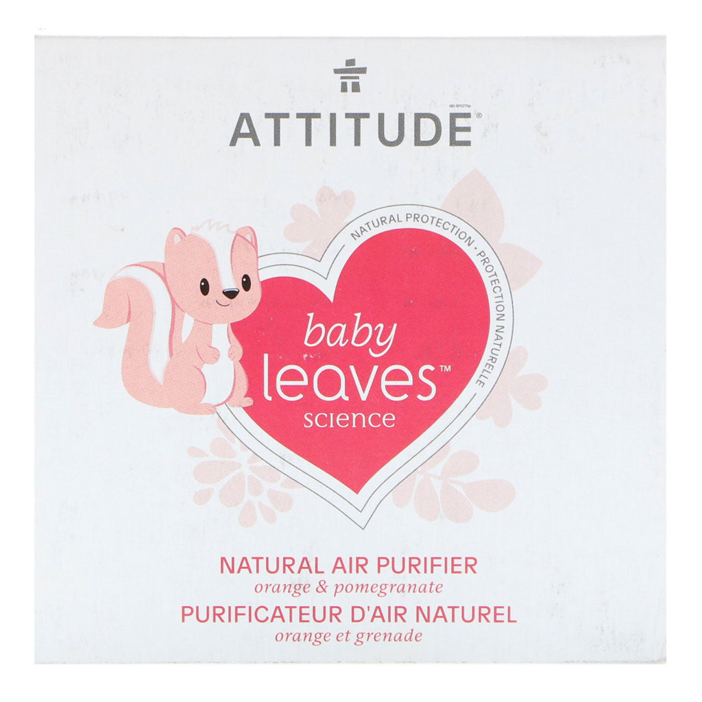 ATTITUDE, Baby Leaves Science, 천연 공기 청정기, 오렌지 & 석류, 227g(8oz)